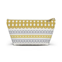 Ribbon Candy Accessory Pouch w T-bottom in Yellow